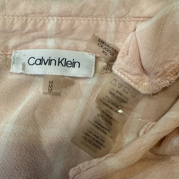Calvin Klein Light Pink Plaid Button-Down Shirt size M - Picture 9 of 9